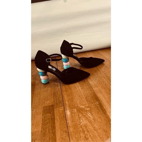 Daisy Street Macaroon Point Heeled Shoes Black SIze 5 Pumps - Picture 8 of 9